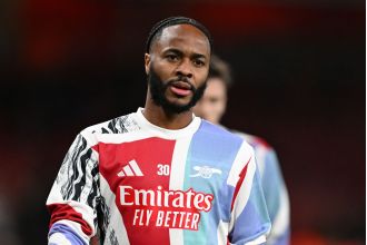 Raheem Sterling not included in Arsenal lineup for game against Crystal Palace.