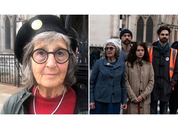 77-year-old protestor jailed again due to small wrists preventing tag placement.