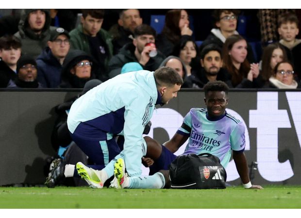 Arteta gives update on Saka's injury following win against Crystal Palace.