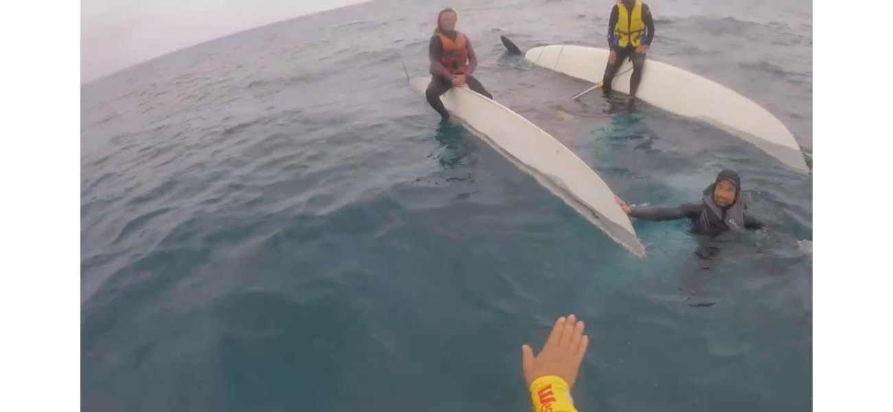 Three people saved after boat capsizes off coast of New South Wales.