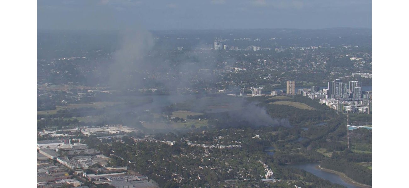 Firefighters confront blaze near Sydney Olympic Park