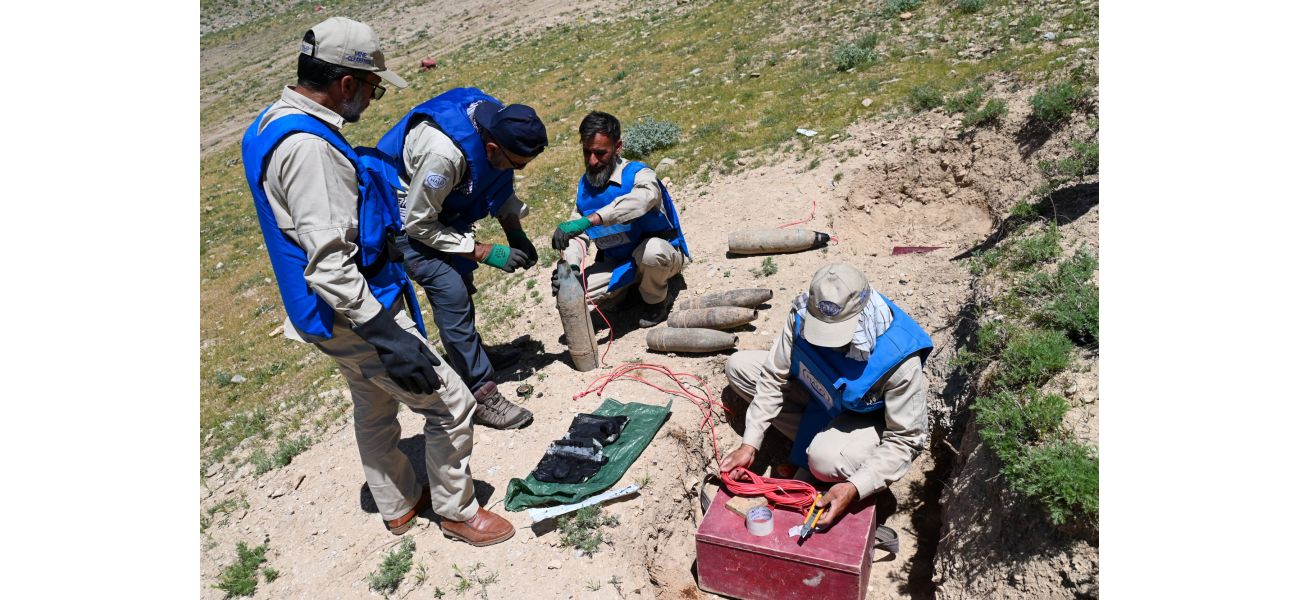Former members of the Taliban are assisting humanitarian organizations in finding and removing landmines they had previously placed in Afghanistan.