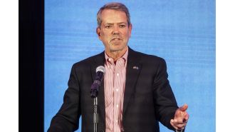 NE governor hospitalized after being thrown from horse.