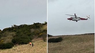 A plane crashed into a hill shortly after departing from a UK airport.