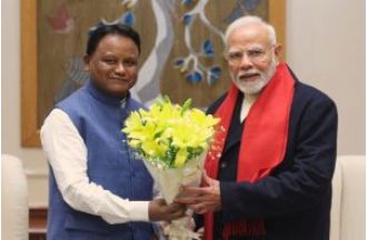The Chief Minister of Odisha visits New Delhi to meet with Prime Minister Modi.
