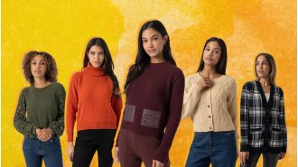 Upgrade your cold weather fashion game with top knitwear choices from Saint + Sofia, handpicked by a shopping pro.