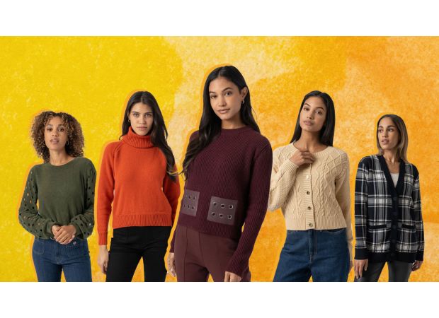 Upgrade your cold weather fashion game with top knitwear choices from Saint + Sofia, handpicked by a shopping pro.