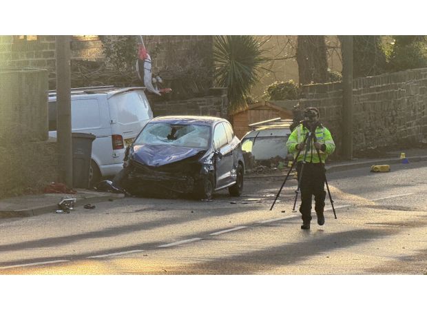 Infant in critical condition after vehicle strikes and kills adult male.