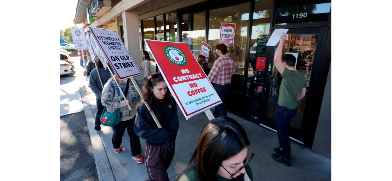 Workers at Starbucks protest and force the closure of approximately 60 stores across the United States.
