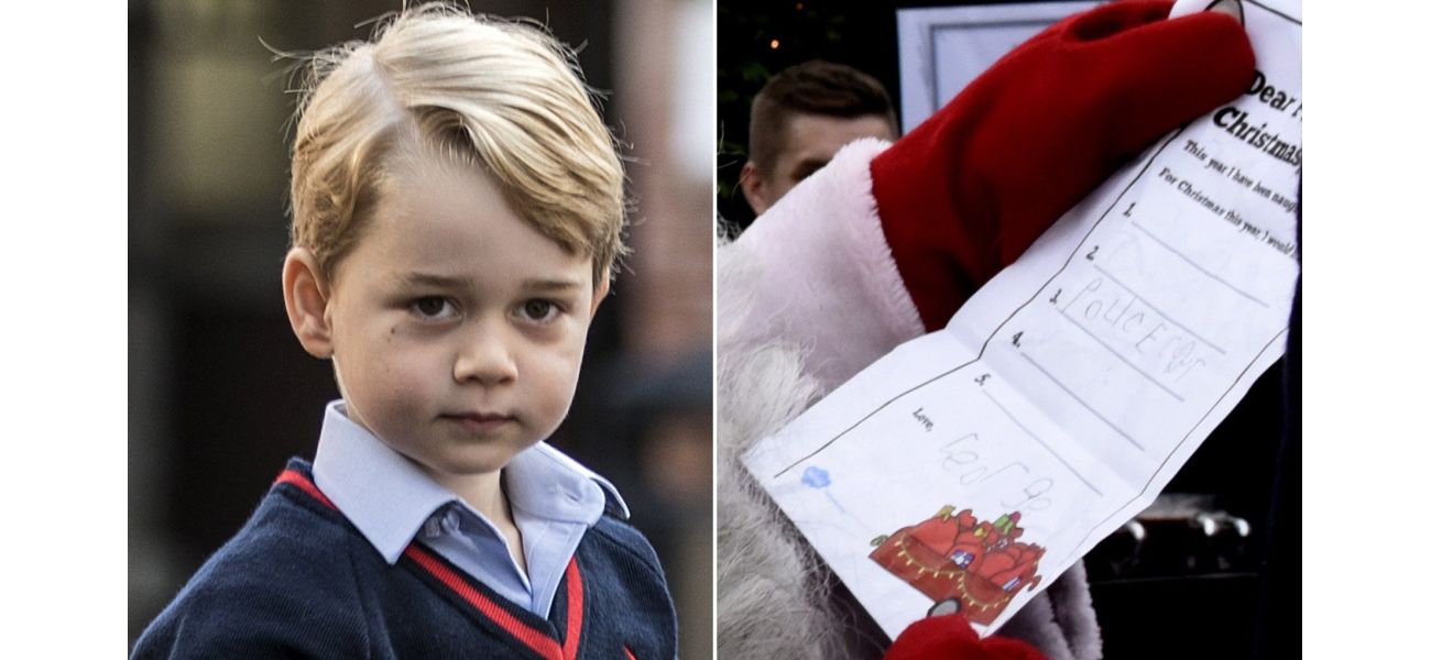Prince George shares cute letter to Santa with his Christmas wishes.