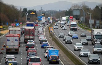 Large numbers of people are traveling on the roads for their last holiday trips before Christmas.
