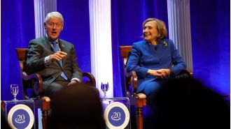 Former President Bill Clinton hospitalized with fever, but recovering well according to representative.