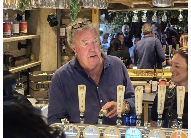 Jeremy Clarkson's pub glasses are being sold on eBay after 100 were taken.