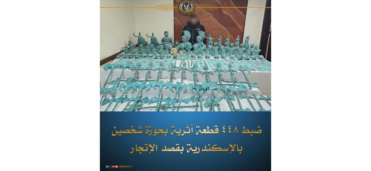 Egypt has confiscated numerous historical objects that were allegedly taken from the bottom of the ocean.