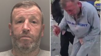 Man hit in groin with brick during riot sentenced to two years in jail.