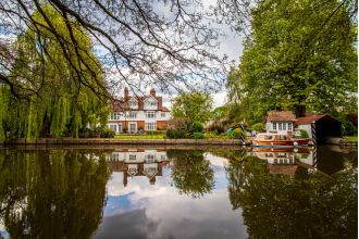 Expensive £8 million homes on street outside London considered largest.