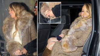 Singer Mariah Carey, 55, and rapper, 38, seen holding hands, sparking dating rumors.