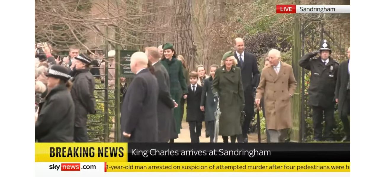 King and Kate join Royal Family for Christmas service at Sandringham.