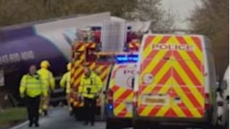 Two truck drivers died in a collision on Christmas Eve.