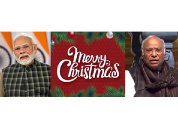 PM Modi and Kharge send warm holiday greetings and emphasize the importance of peace and unity during Christmas.