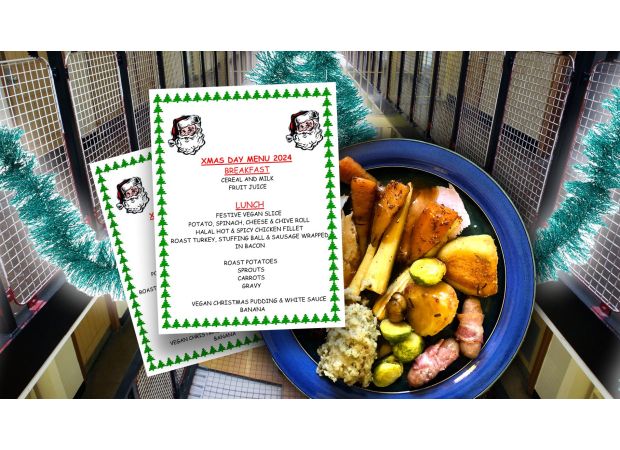 British prisoners receive vegetarian options for holiday meal