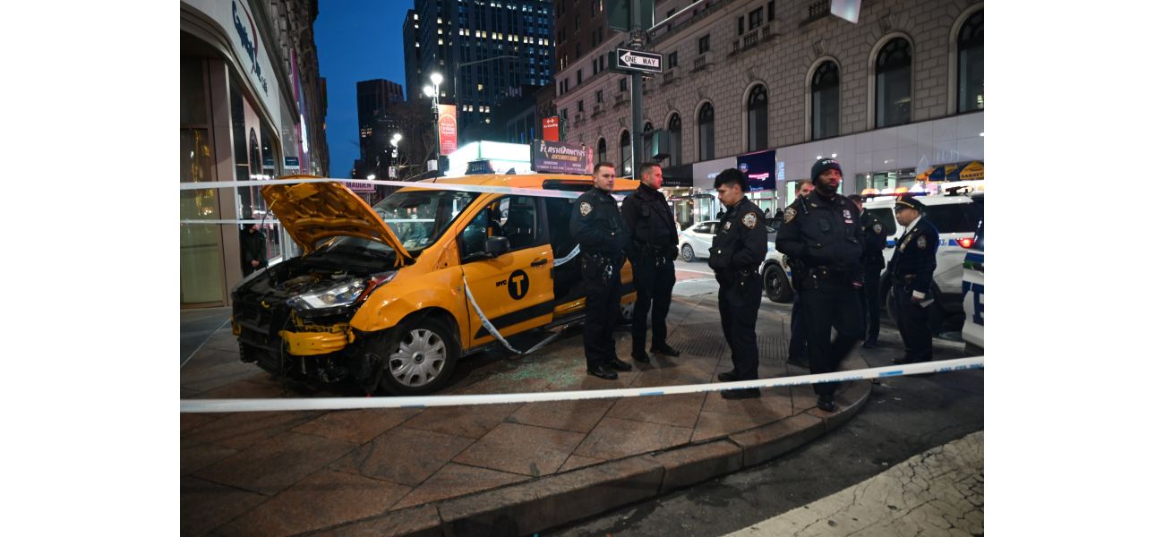 Several hurt as cab crashes into people at famous spot during holiday season.