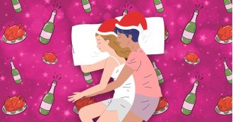 10 easy positions for sex when you're feeling too full from holiday feasting.