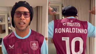 Ronaldinho is wearing a Burnley shirt for Christmas, the reason why has been uncovered.