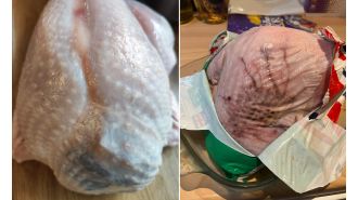 Customers are upset and disappointed to find their turkeys are spoiled, causing them to feel like their holiday plans have been ruined.