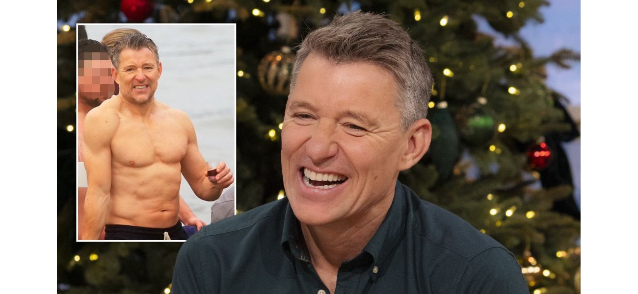 TV host Ben Shephard surprises with toned abs during holiday swim.