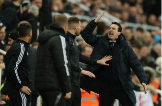 Emery offers support to Tindall after Villa's red card in Newcastle win.