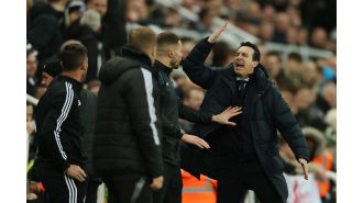 Emery offers support to Tindall after Villa's red card in Newcastle win.