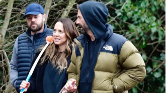Mel C and model boyfriend are serious about their relationship, seen on a romantic Christmas walk.