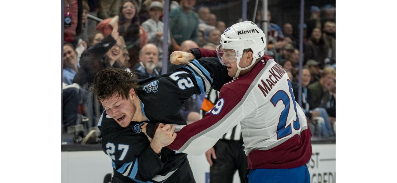 Lehkonen's hattrick leads Avalanche to victory over Utah in intensifying local rivalry.