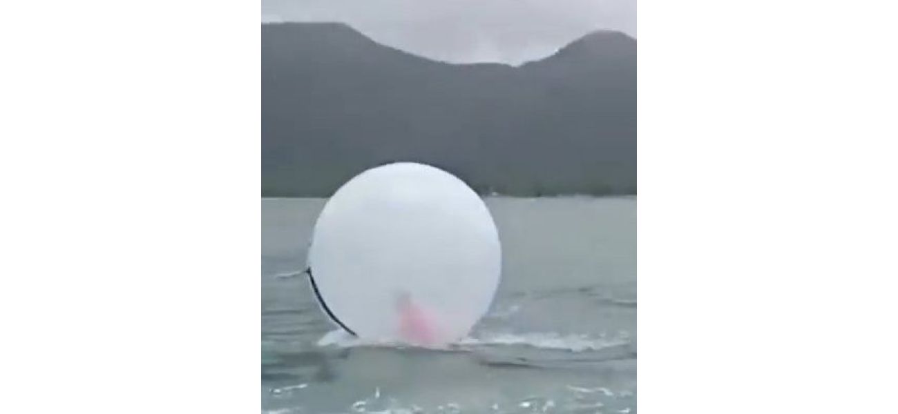 8-year-old boy rescued from the ocean in an inflatable bubble.