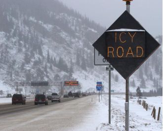 1 person died and 4 others were hurt in a car accident caused by icy roads on U.S. 40 near Fraser.
