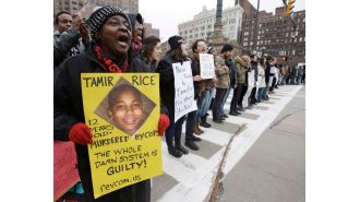 On December 28, a grand jury chooses not to charge police officers involved in the shooting death of Tamir Rice.