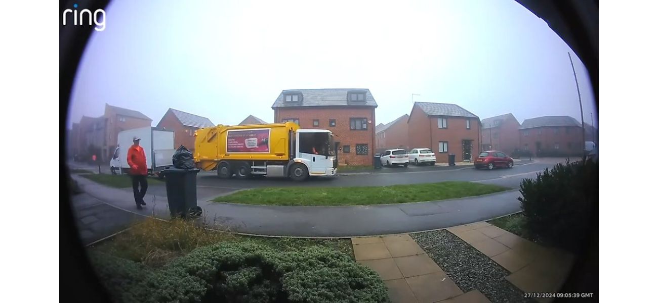 Binman caught messing with trash bags over holiday