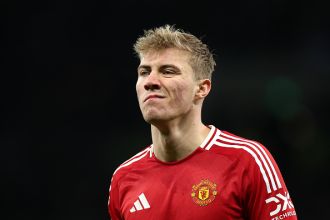 Rasmus Hojlund responds to critical Man Utd fan on social media following their 