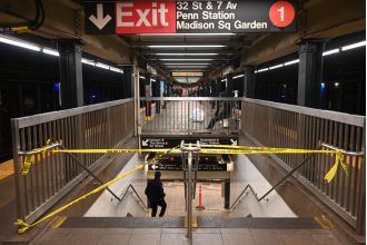 Police discovered a man with severe burns at Penn Station in New York.