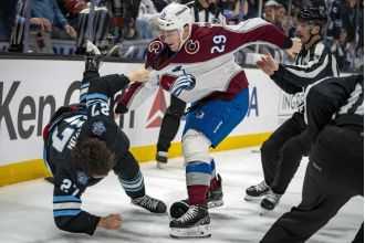 Nathan MacKinnon finally gets into a fight after three years and admits that his anger can resurface at times.