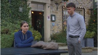 A new couple on Emmerdale has their first sexual encounter after a difficult period.