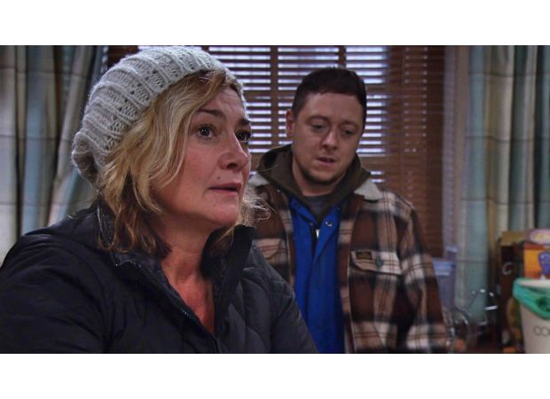 In Emmerdale, Moira's recent shock is shown in the hospital.