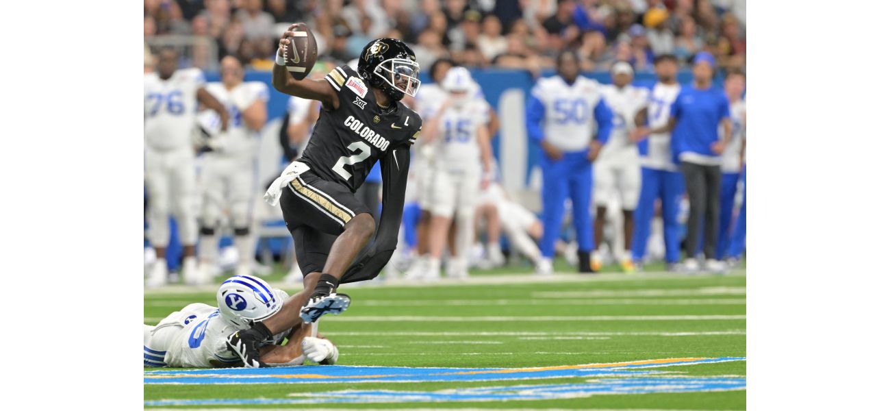 The CU Buffs lost to BYU 36-14 in the Alamo Bowl, as seen in photos.
