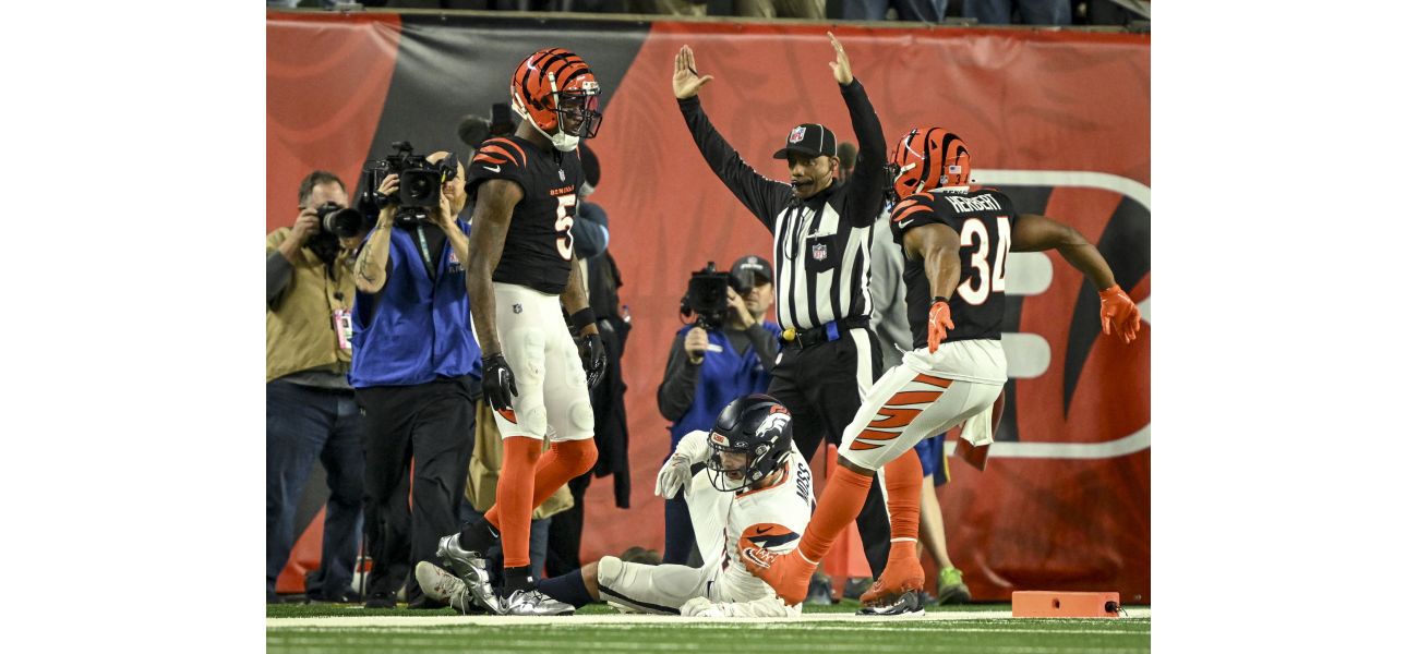 Denver's chances for the playoffs are uncertain as their coach's decision to play for overtime backfired in a 30-24 defeat against Cincinnati.