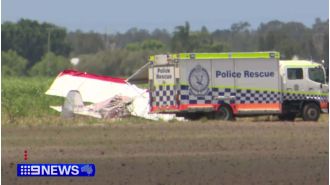 A pilot died in a plane accident in northern NSW, while a passenger was taken to the hospital.