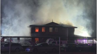A family's home and belongings are destroyed in a fire believed to have been caused by a charging scooter.