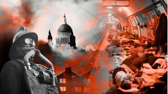 London was hit with a devastating bombing during the Blitz, causing it to burn for a second time.