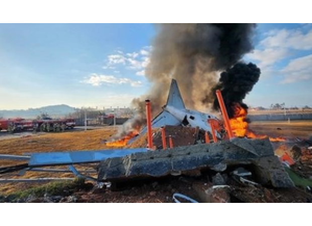 Dozens killed in South Korea plane accident, two people survive.