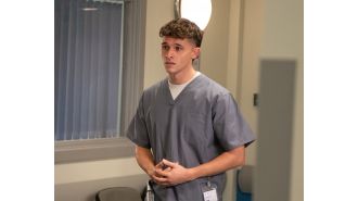 A popular character on Emmerdale is almost in a car crash due to the driver's fault.